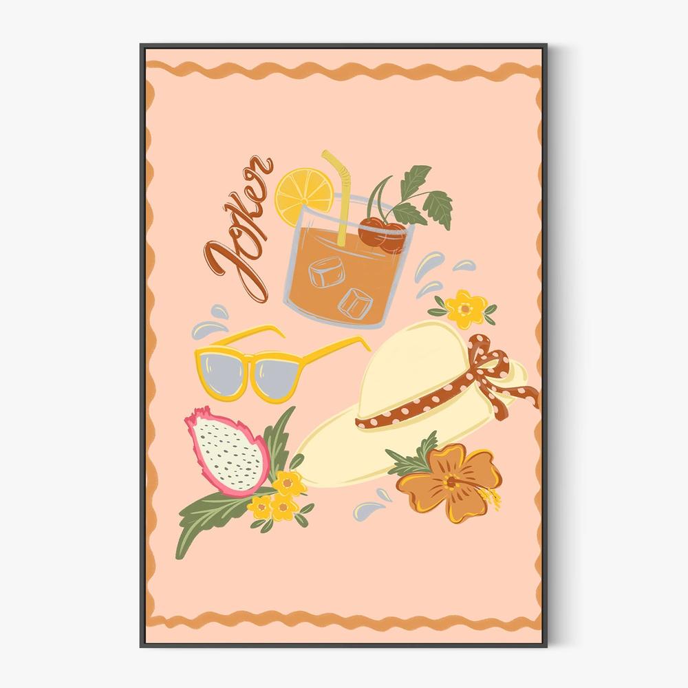 Tropical Summer Vibes-by-Nikita Jariwala-wall-art-print-canvas-poster-framed-Gioia
