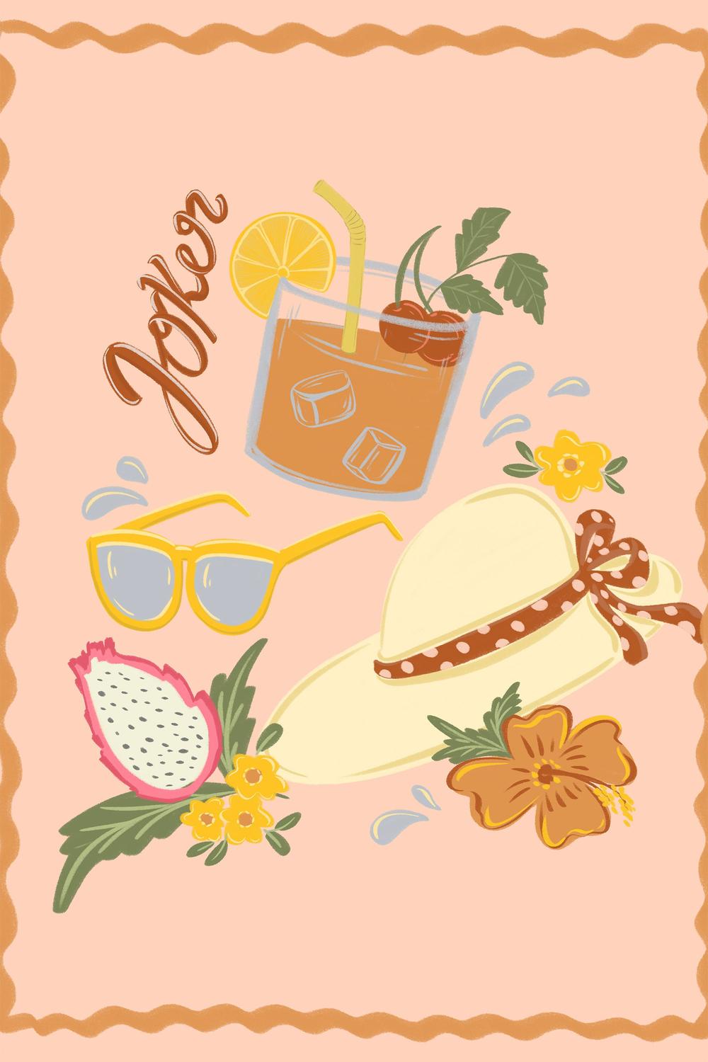 Tropical Summer Vibes|Canvas Wall Art Print,Poster Print
