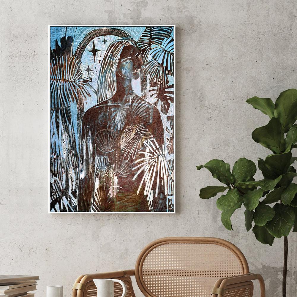 Unveil, Blue Tone-by-Amanda Skye-wall-art-print-canvas-poster-framed-Gioia