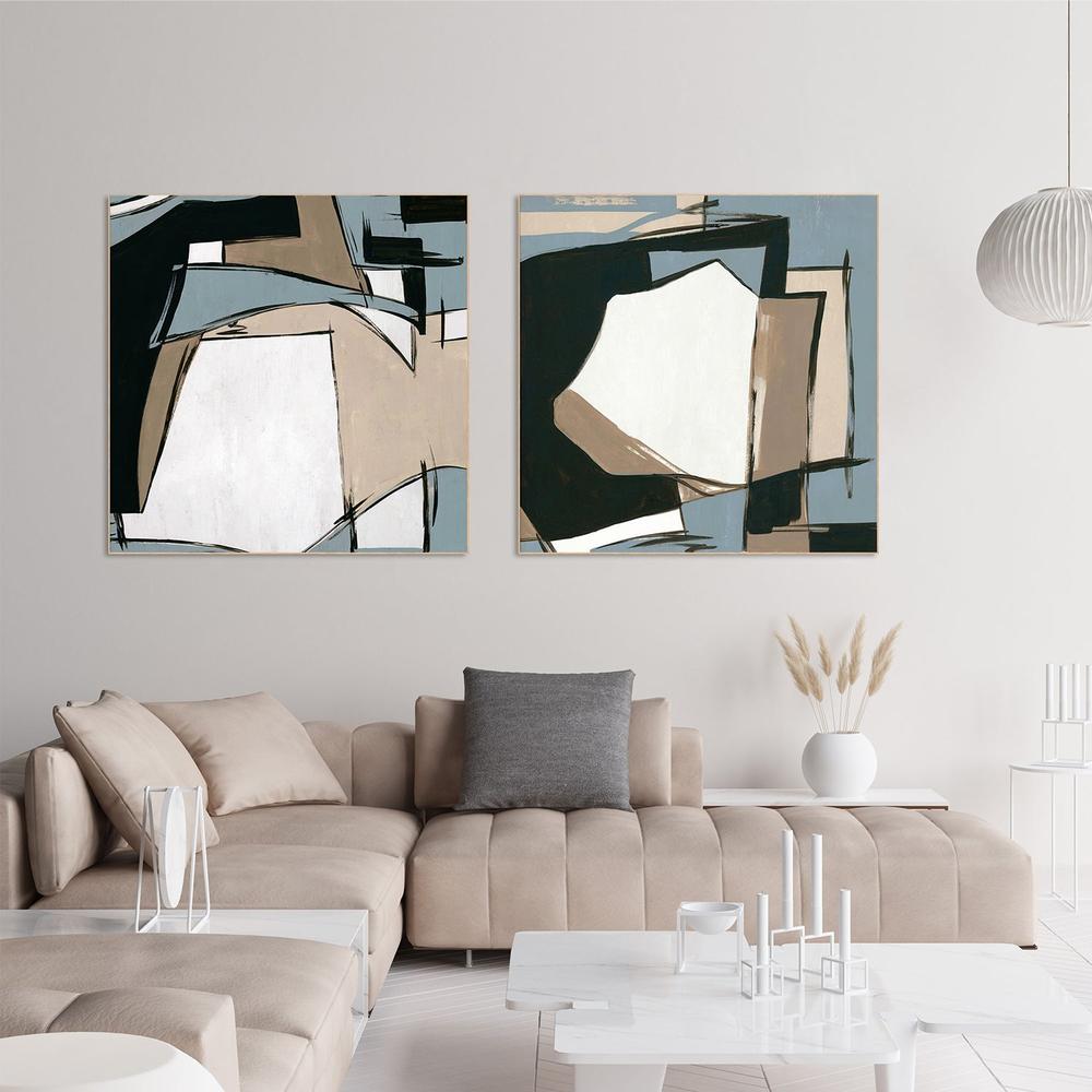 Urban Reflections in Neutral Shades, Style A & B , Set Of 2-by-Lera-wall-art-print-canvas-poster-framed-Gioia