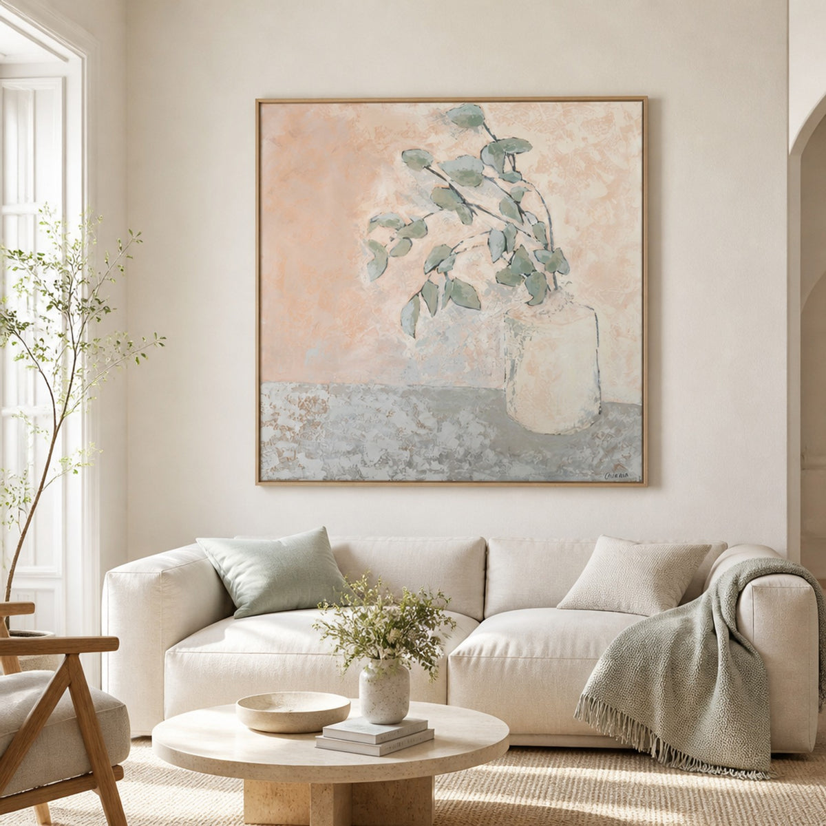Vase Series - Gum Branch-by-Karen Cavania-wall-art-print-canvas-poster-framed-Gioia
