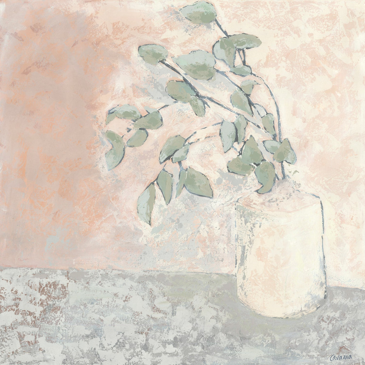 Vase Series - Gum Branch-by-Karen Cavania-wall-art-print-canvas-poster-framed-Gioia