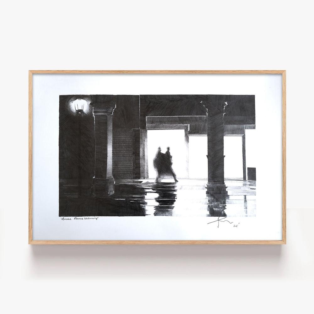 Venice Rainy Evening-by-Nigel Bailey Original Art-wall-art-print-canvas-poster-framed-Gioia