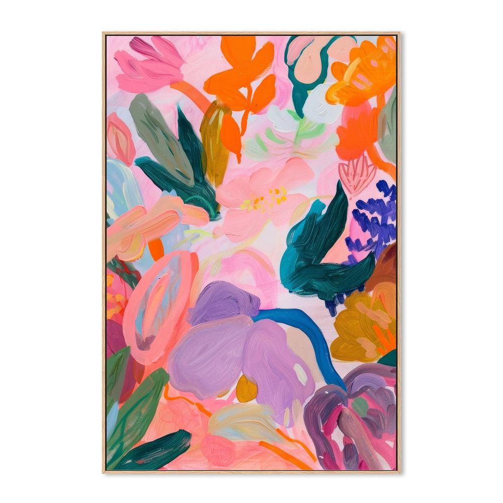 Vibrant Abstract Blooms-by-Stephanie Jeuffroy-wall-art-print-canvas-poster-framed-Gioia