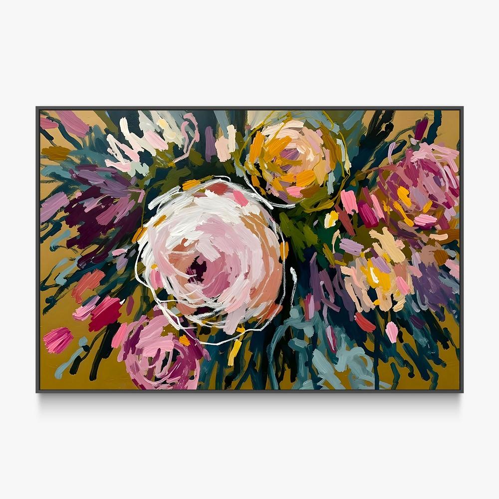 Vibrant Abstract Flowers-by-Edie-wall-art-print-canvas-poster-framed-Gioia