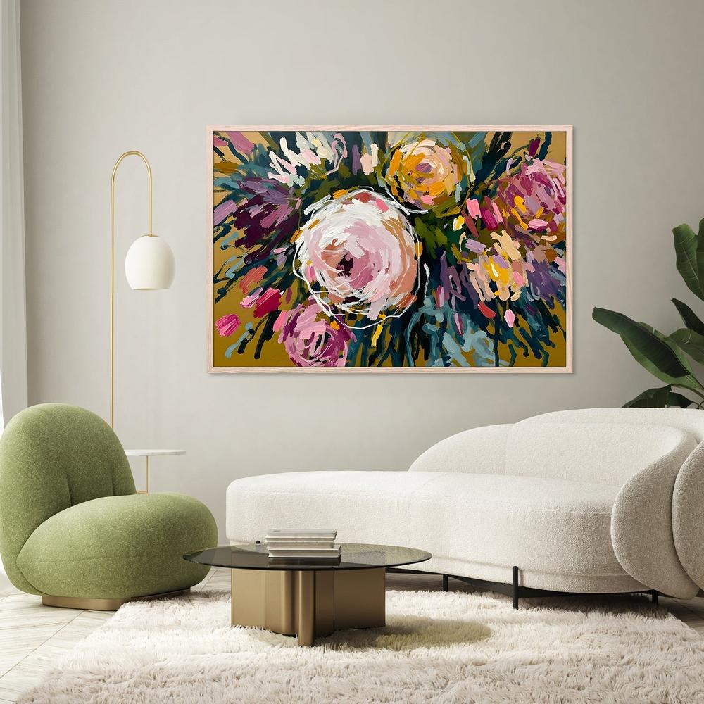 Vibrant Abstract Flowers-by-Edie-wall-art-print-canvas-poster-framed-Gioia