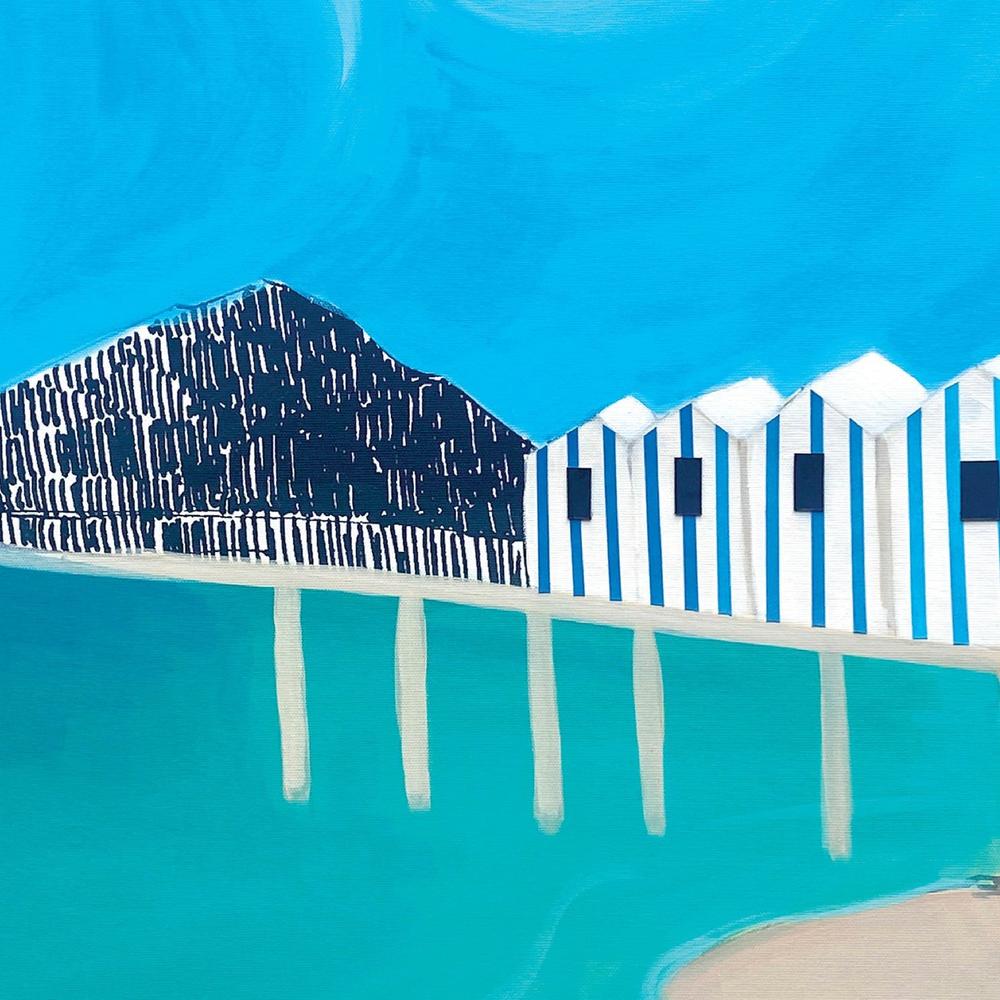 Vibrant Coastal Huts-by-Alex Nereuta-wall-art-print-canvas-poster-framed-Gioia