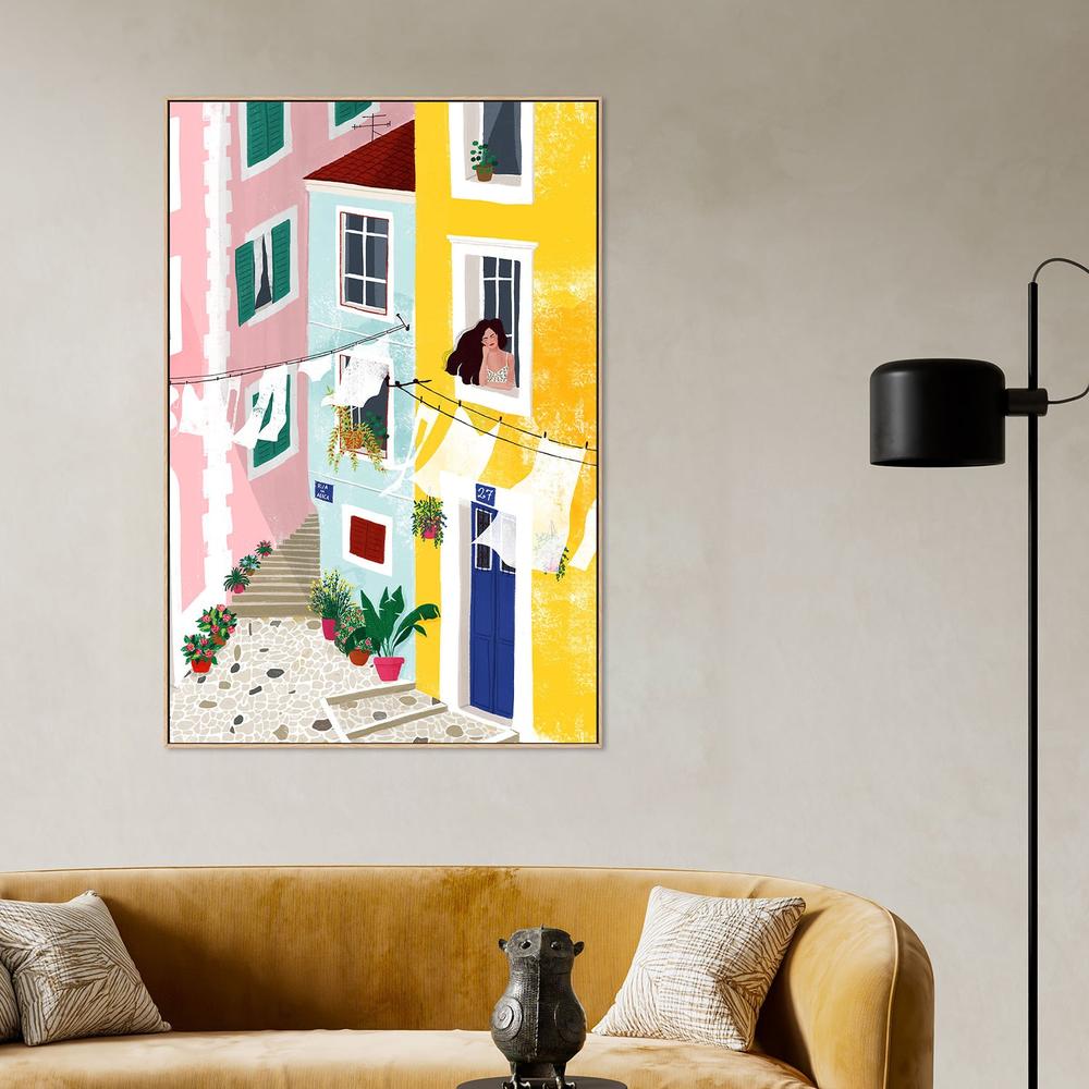 Vibrant European Street-by-Maja Tomljanovic-wall-art-print-canvas-poster-framed-Gioia