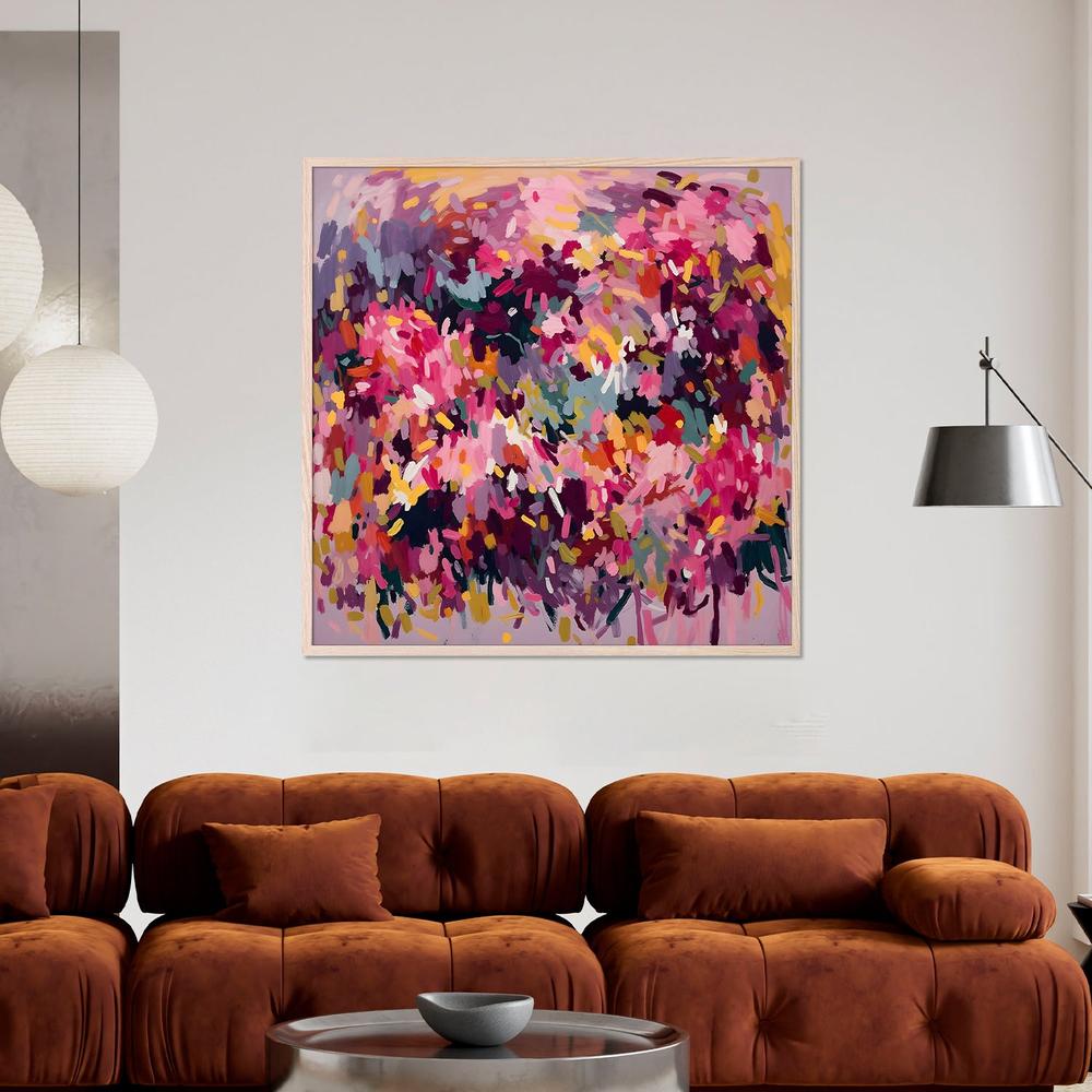 Vibrant Floral Abstract-by-Edie-wall-art-print-canvas-poster-framed-Gioia