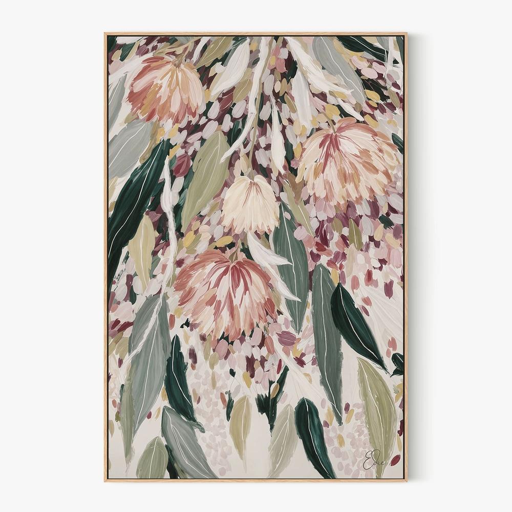 Vibrant Floral Cascade, Style A-by-Edie-wall-art-print-canvas-poster-framed-Gioia