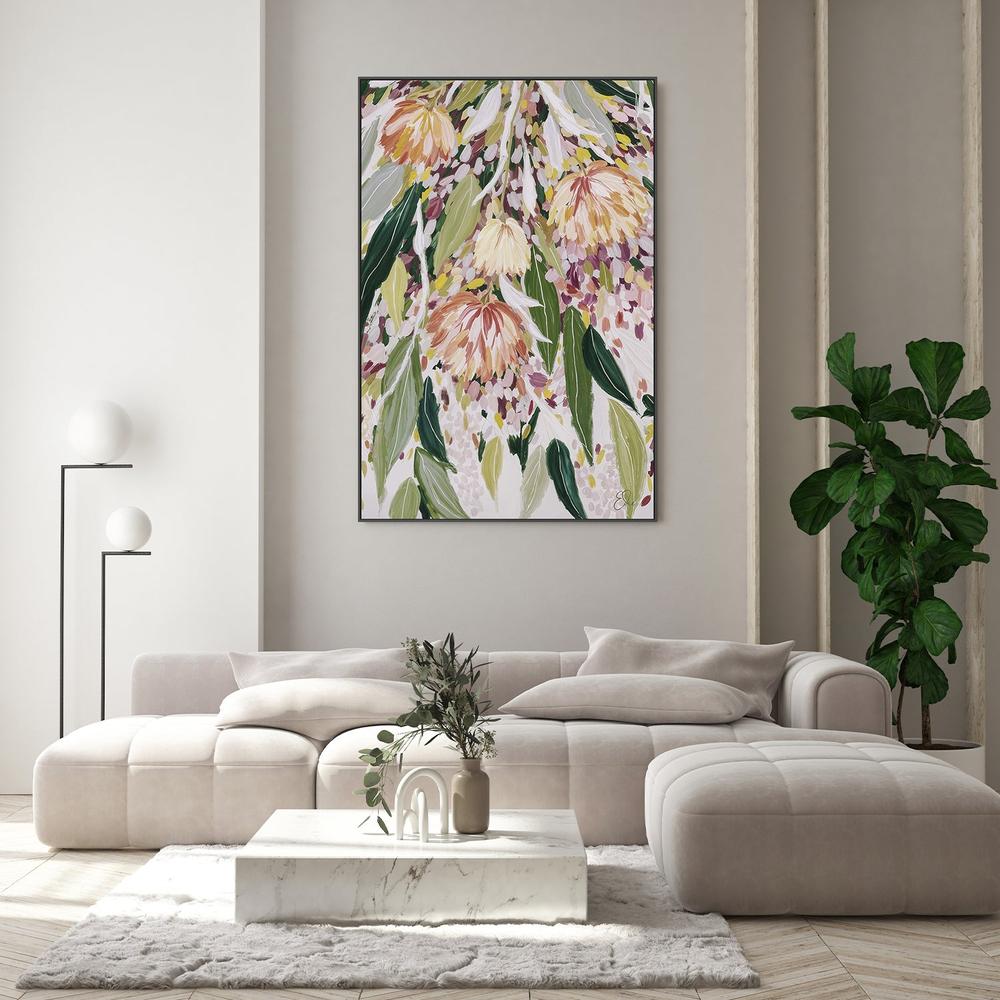 Vibrant Floral Cascade, Style B-by-Edie-wall-art-print-canvas-poster-framed-Gioia