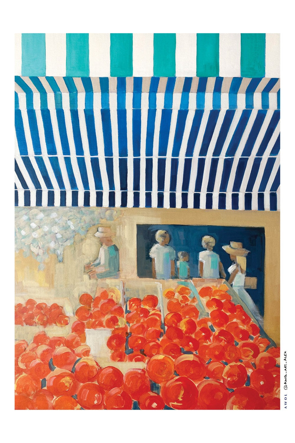 Vibrant Market Stand-by-Alex Nereuta-wall-art-print-canvas-poster-framed-Gioia