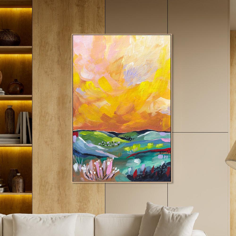Vibrant Sunset Landscape-by-Dirkie Nell-wall-art-print-canvas-poster-framed-Gioia