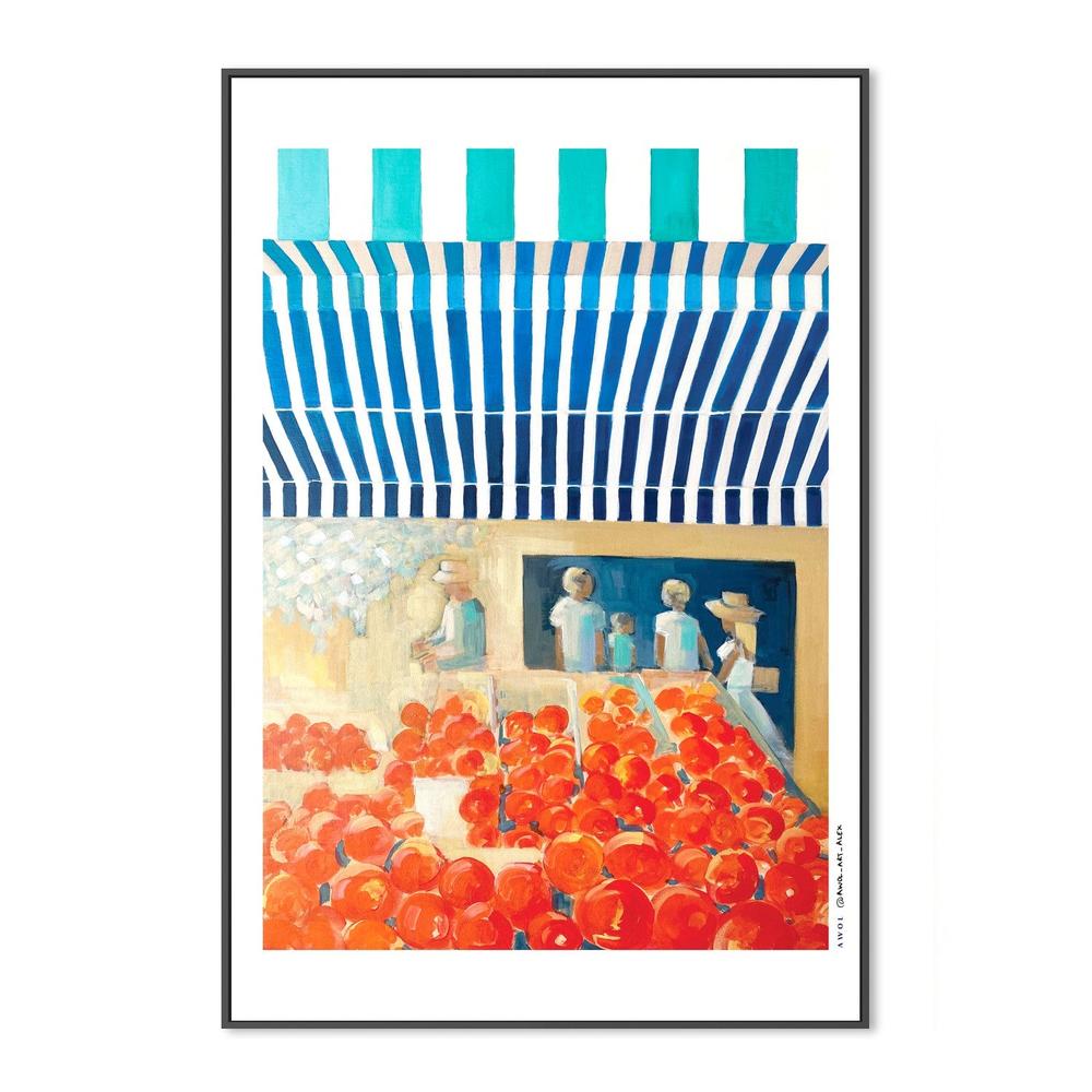 Vibrant Tomato Market-by-Alex Nereuta-wall-art-print-canvas-poster-framed-Gioia