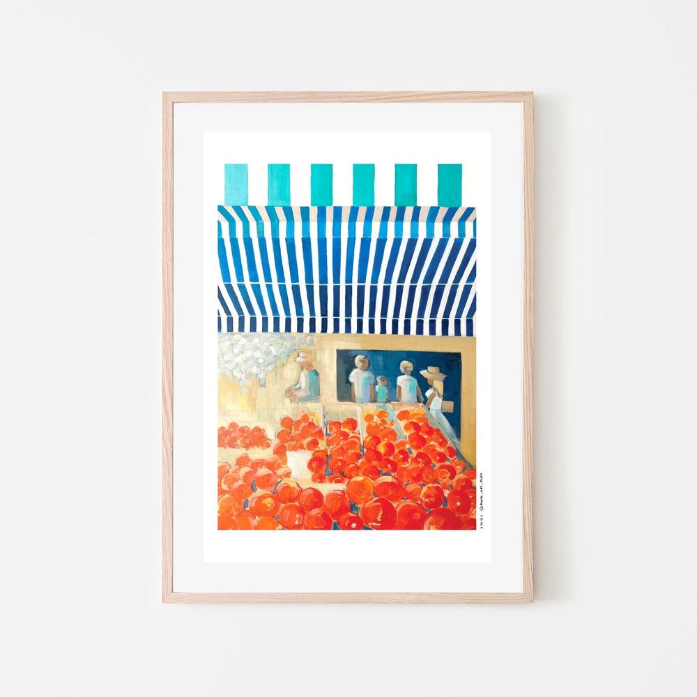 Vibrant Tomato Market-by-Alex Nereuta-wall-art-print-canvas-poster-framed-Gioia
