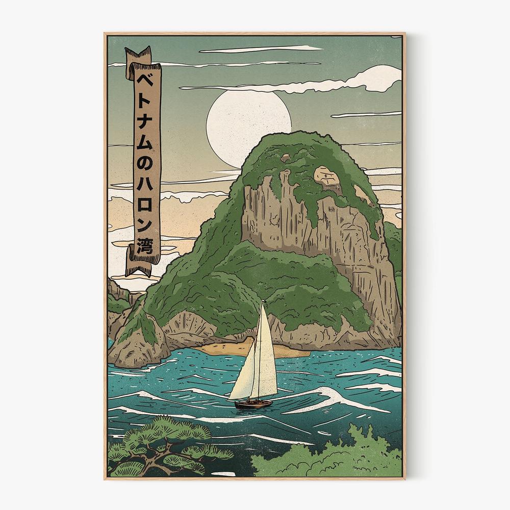Vietnam Halong Bay Sailing-by-Nicholas-wall-art-print-canvas-poster-framed-Gioia