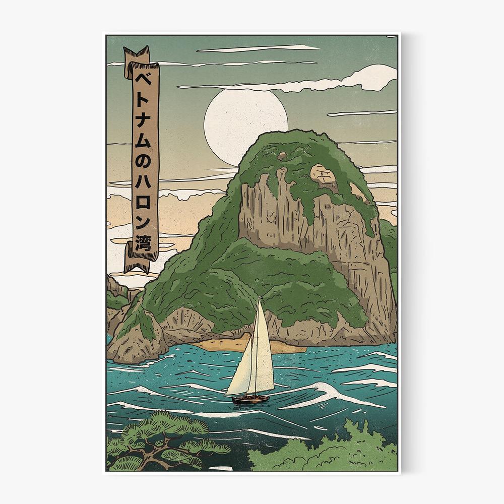 Vietnam Halong Bay Sailing-by-Nicholas-wall-art-print-canvas-poster-framed-Gioia