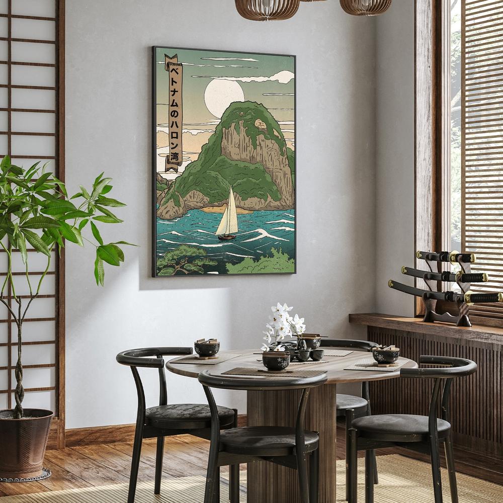 Vietnam Halong Bay Sailing-by-Nicholas-wall-art-print-canvas-poster-framed-Gioia