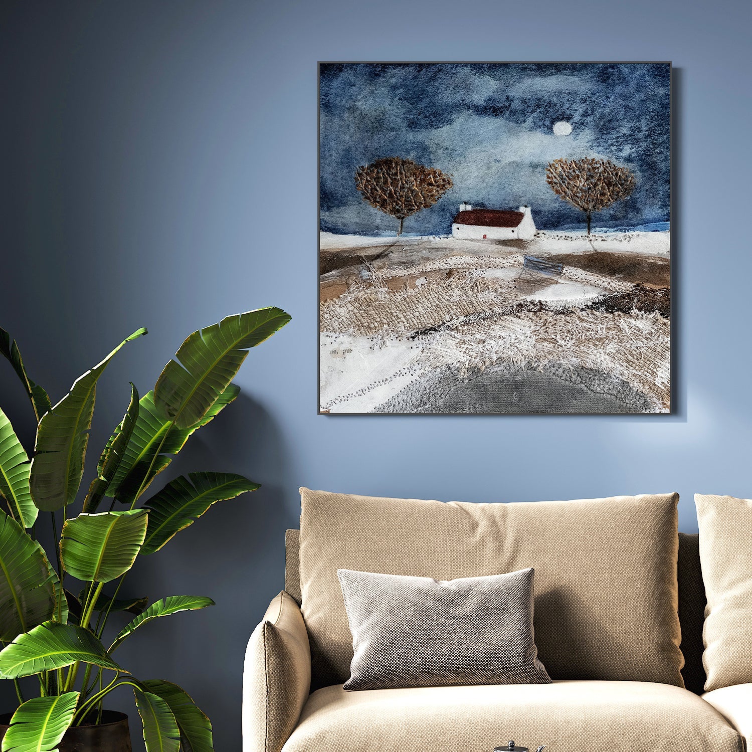 wall-art-print-canvas-poster-framed-A Bitter Cold Night , By Louise O'Hara-2