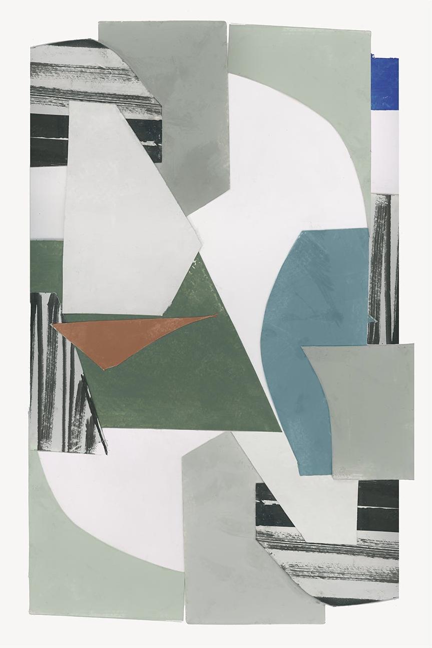 wall-art-print-canvas-poster-framed-A Blue Green Abstract Jugs , Style C, By Cartissi , By cartissi-1