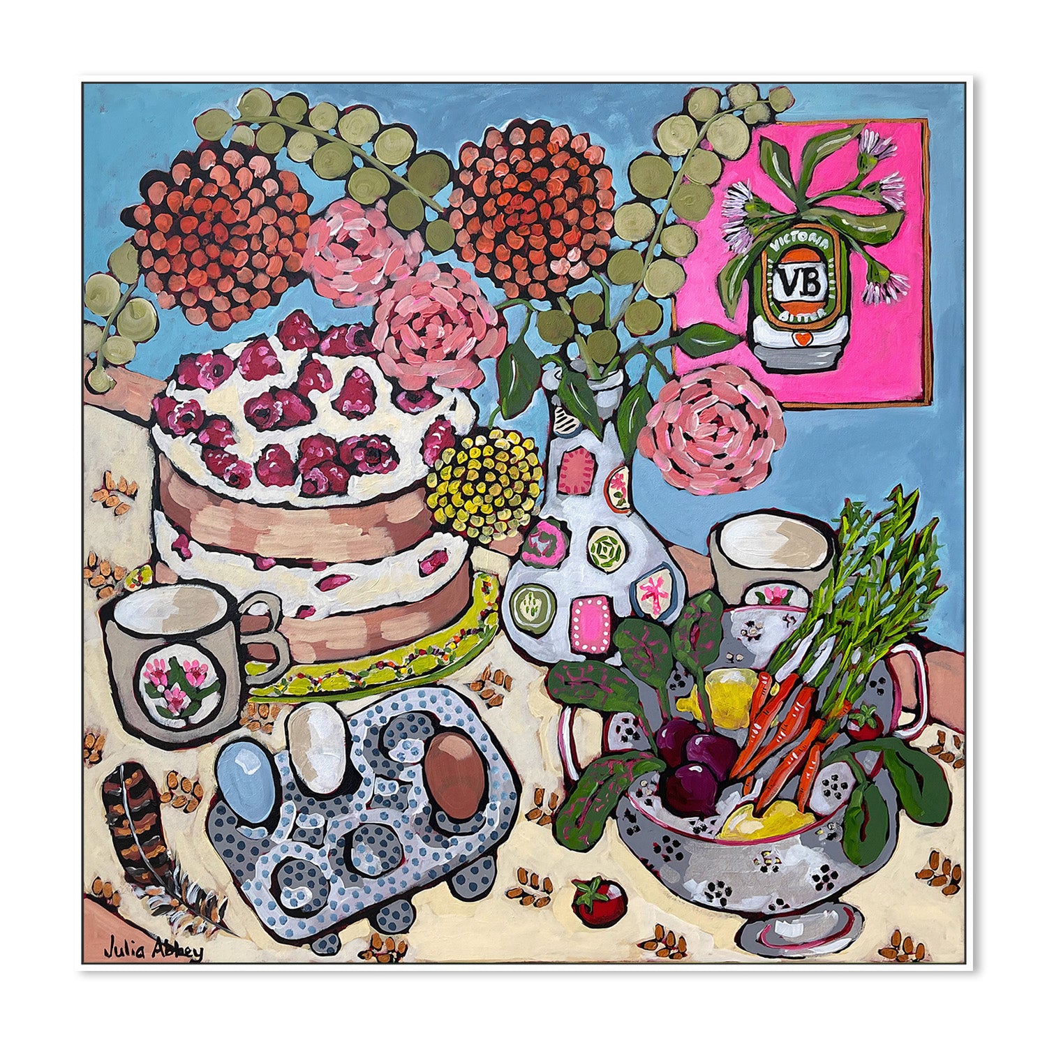 wall-art-print-canvas-poster-framed-A Country Table , By Julia Abbey-5