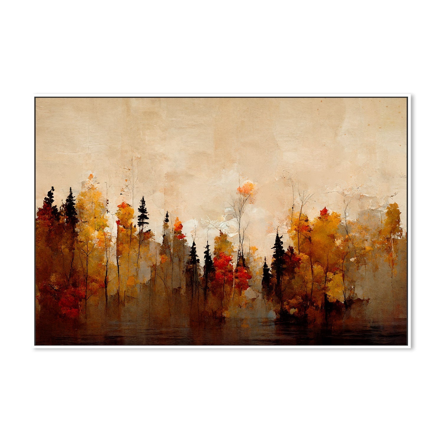 wall-art-print-canvas-poster-framed-A Forest In Autumn , By Treechild-GIOIA-WALL-ART