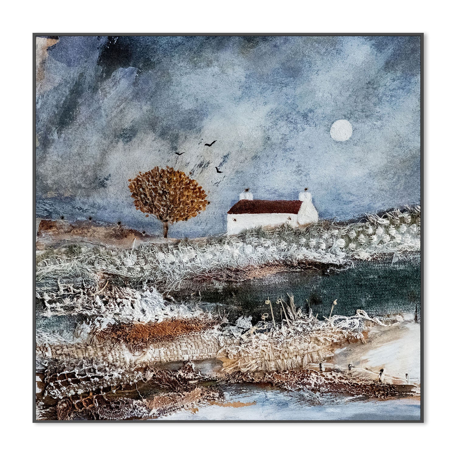 wall-art-print-canvas-poster-framed-A Gathering At Dusk , By Louise O'Hara-3