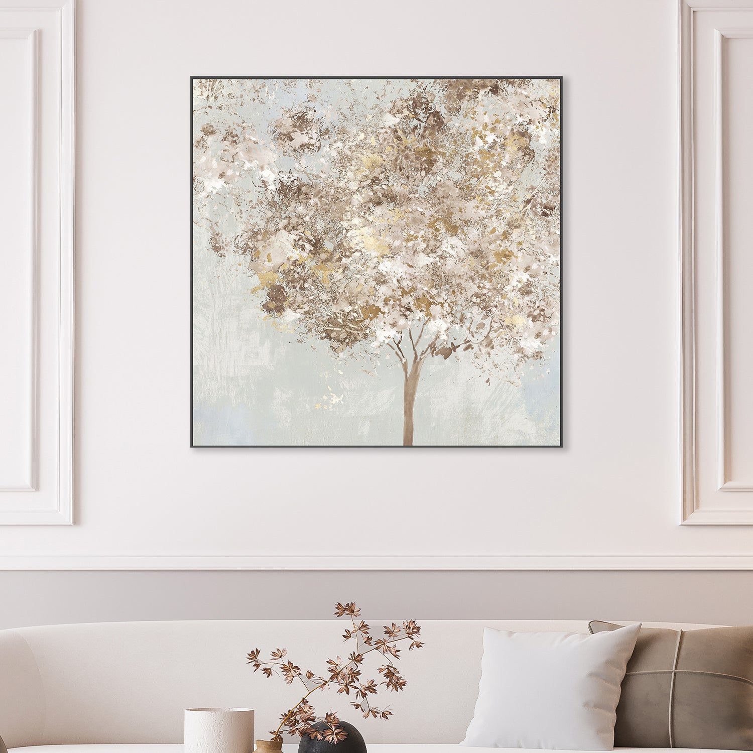wall-art-print-canvas-poster-framed-A Golden Shimmering Tree-2