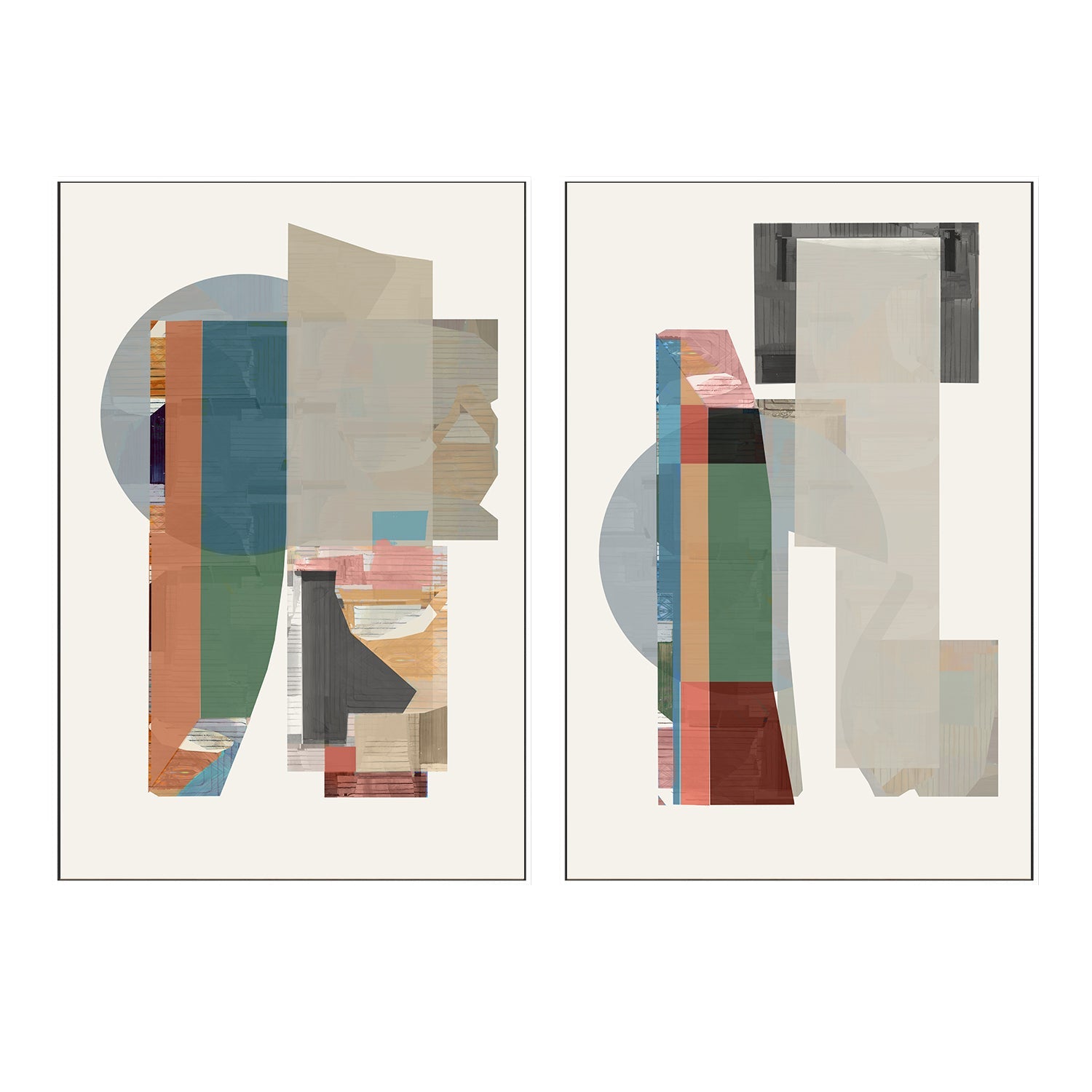 wall-art-print-canvas-poster-framed-A Land Lovers , Style A & B , Set Of 2 , By Cartissi , By cartissi-4