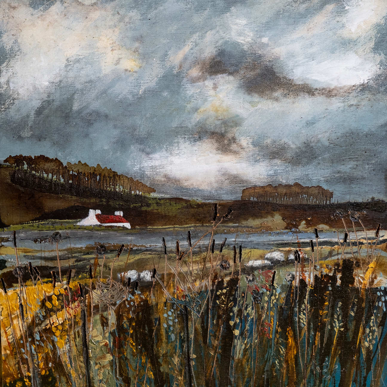 wall-art-print-canvas-poster-framed-A Little Croft House , By Louise O’Hara-1