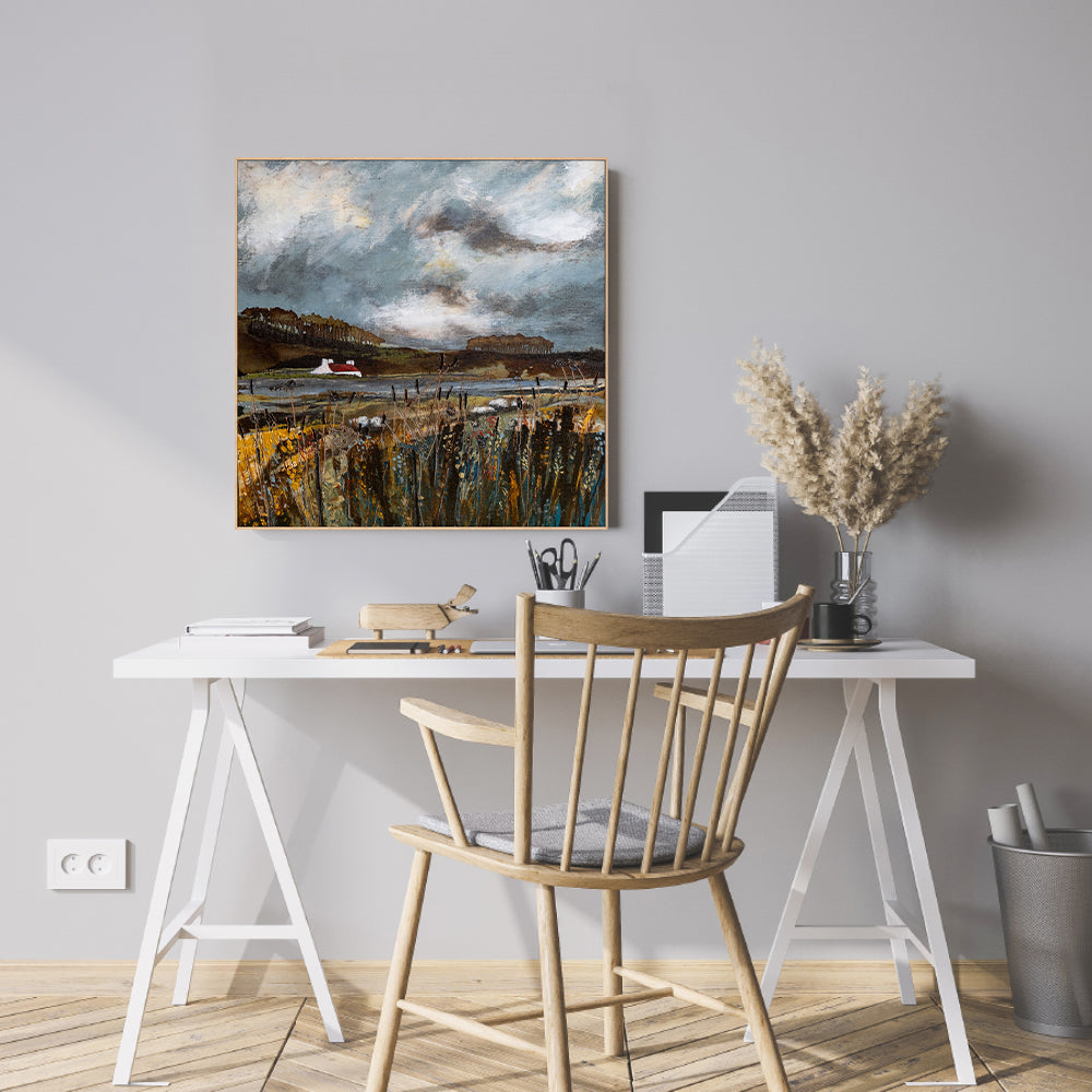 wall-art-print-canvas-poster-framed-A Little Croft House , By Louise O’Hara-7