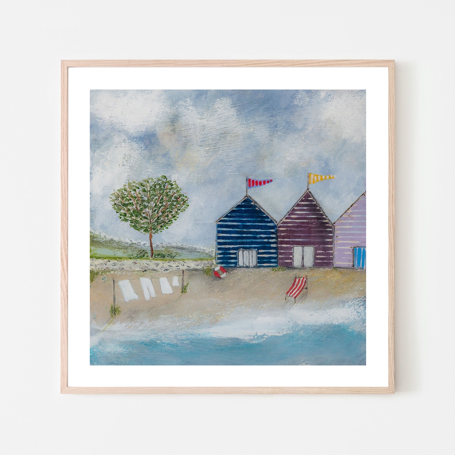 wall-art-print-canvas-poster-framed-A Long Beach Day, Style A , By Louise O'Hara-6