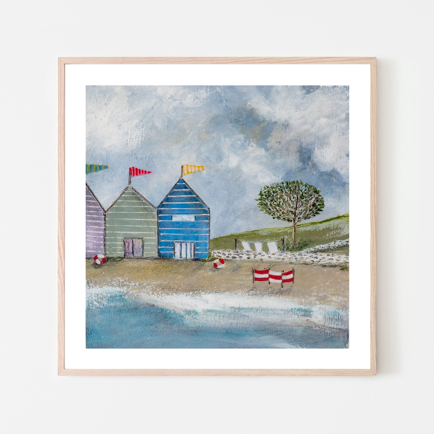 wall-art-print-canvas-poster-framed-A Long Beach Day, Style B , By Louise O'Hara-6