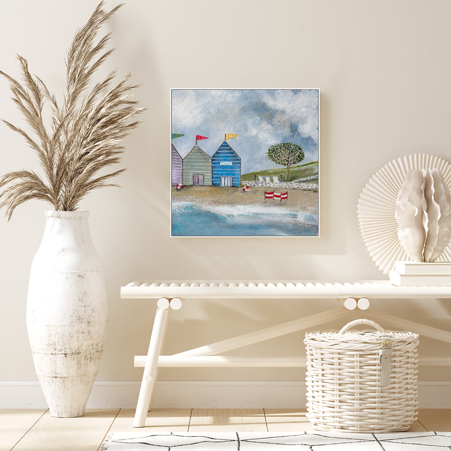 wall-art-print-canvas-poster-framed-A Long Beach Day, Style B , By Louise O'Hara-7
