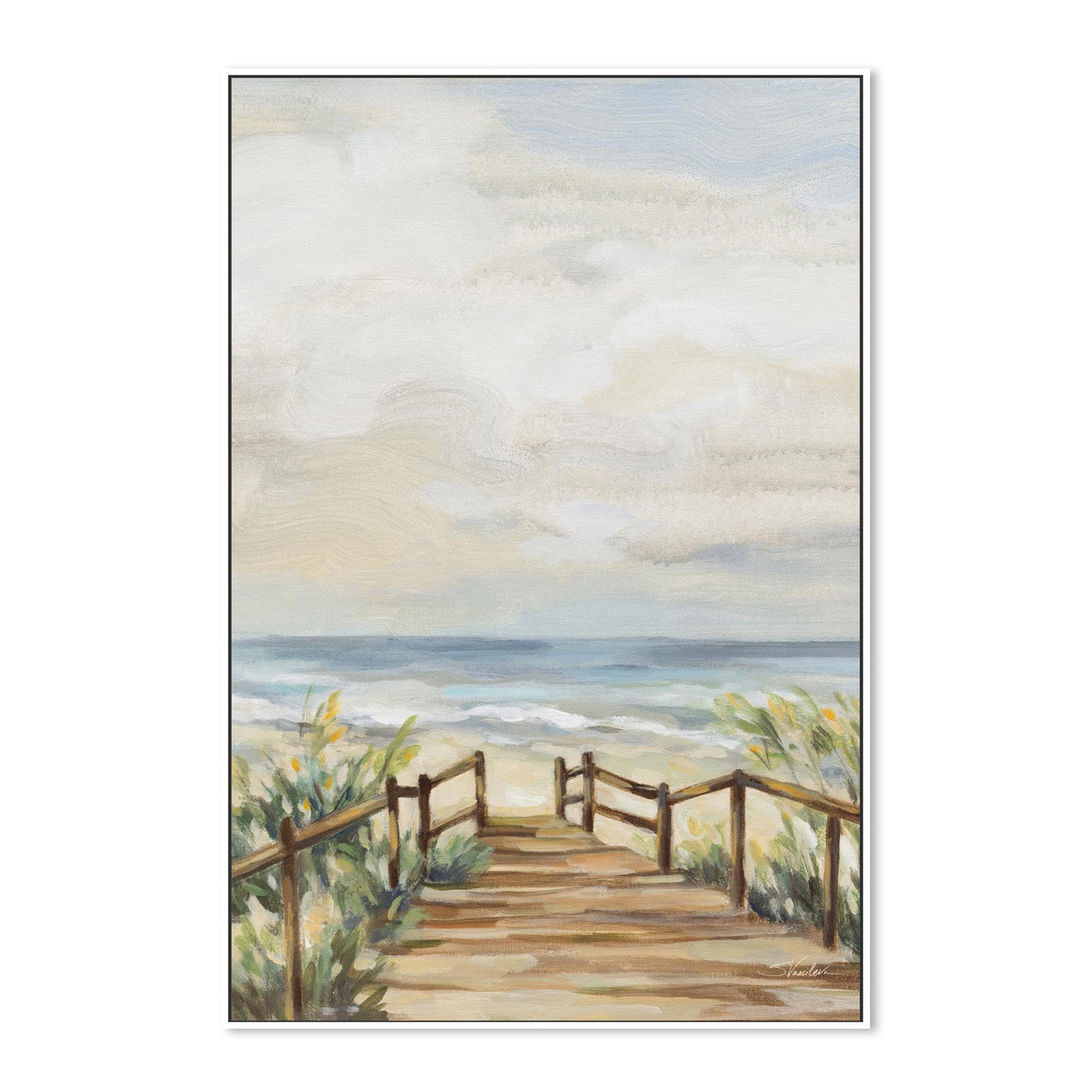 wall-art-print-canvas-poster-framed-A Moment at the Beach-5