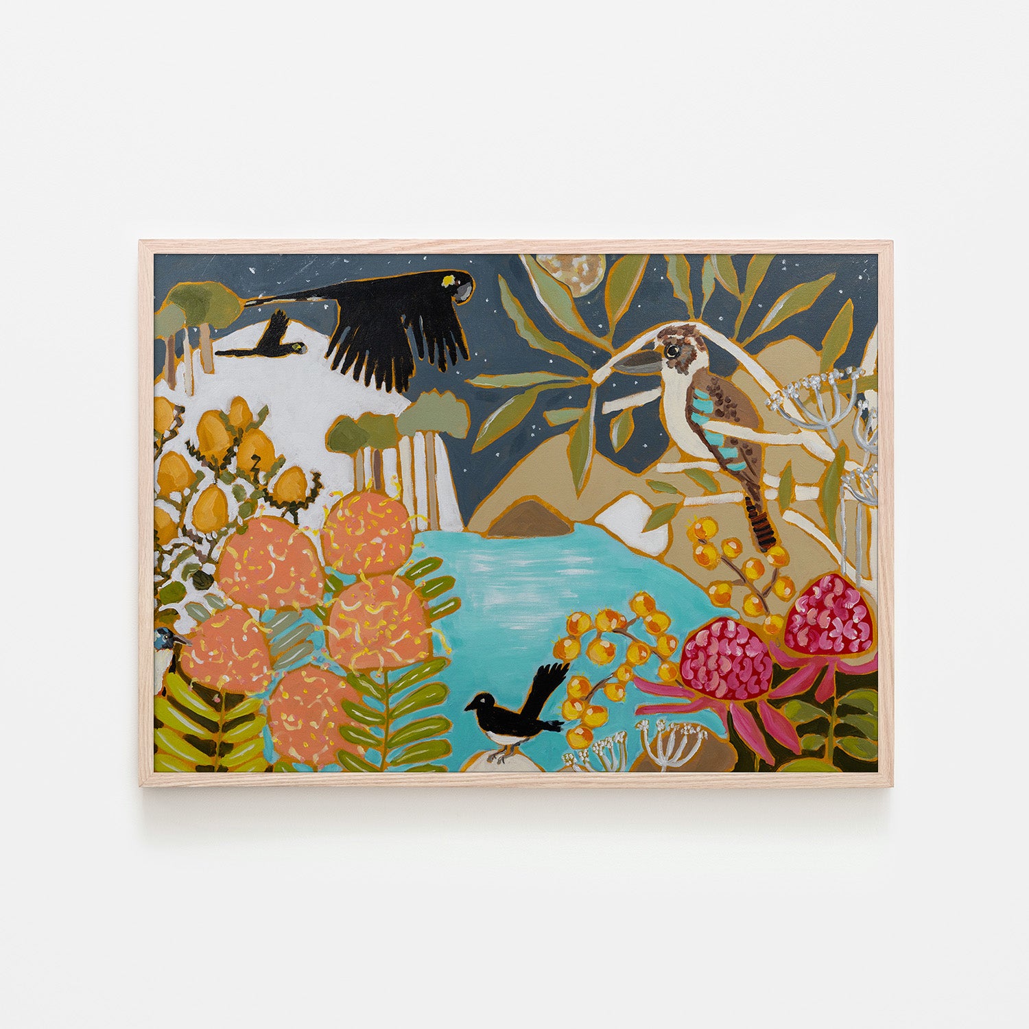 wall-art-print-canvas-poster-framed-A Moonlit Night-6