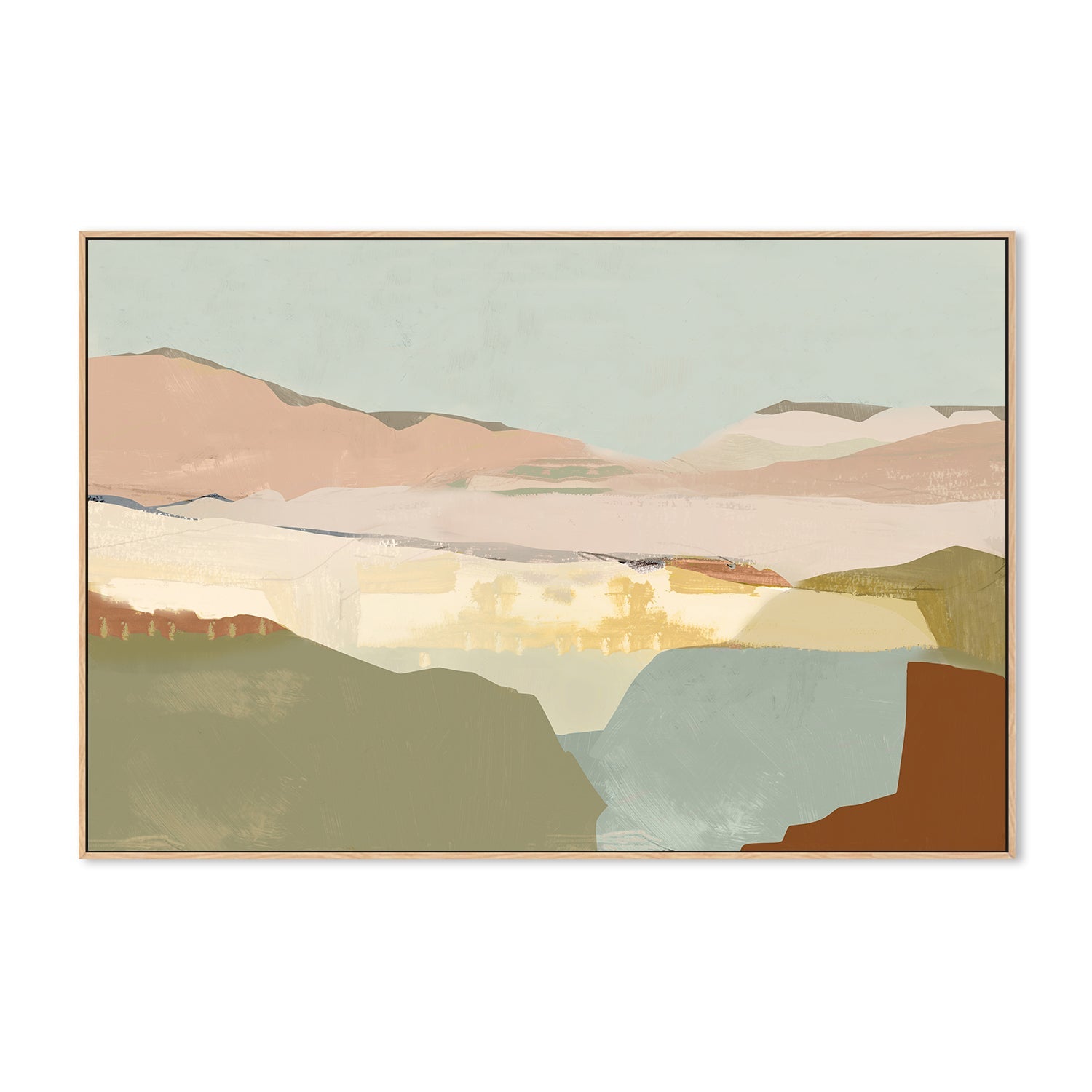 wall-art-print-canvas-poster-framed-A Pink Sandy Dunes , Style A, By Cartissi , By cartissi-4