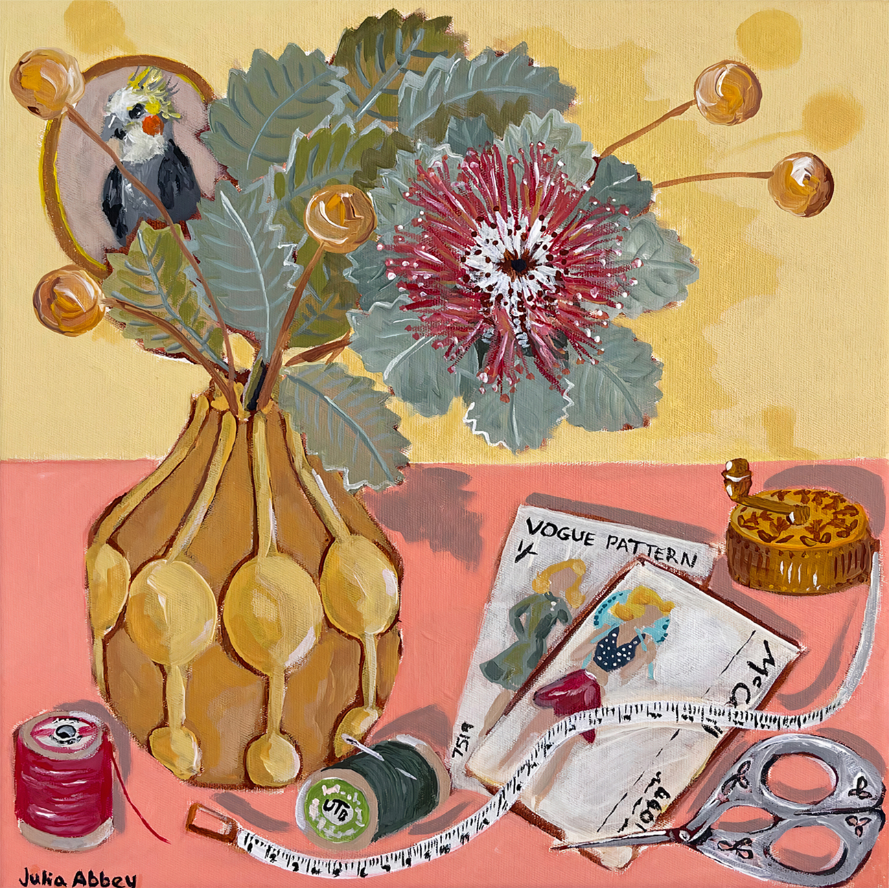 wall-art-print-canvas-poster-framed-A Stitch In Time , By Julia Abbey-1