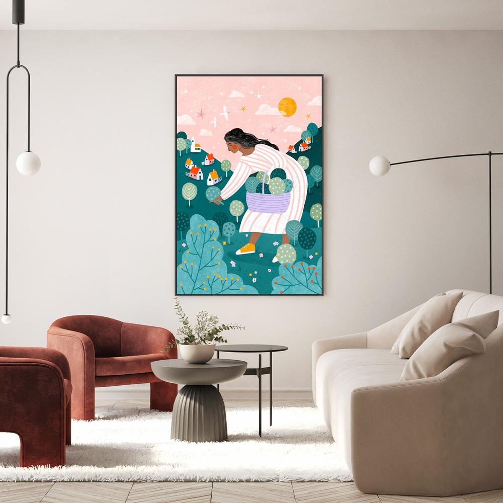wall-art-print-canvas-poster-framed-A Woman Tree Picking-7