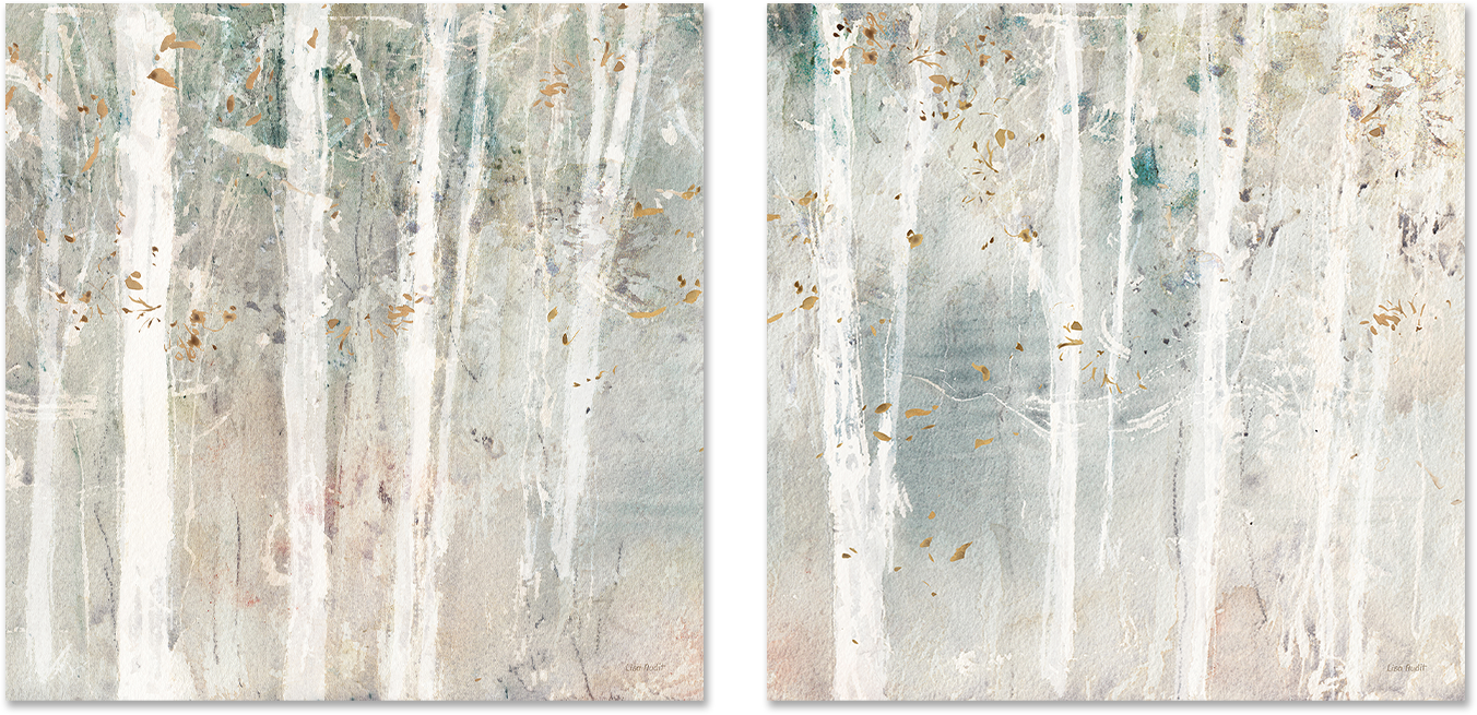wall-art-print-canvas-poster-framed-A Woodland Walk, Style A & B, Set Of 2 , By Lisa Audit-GIOIA-WALL-ART