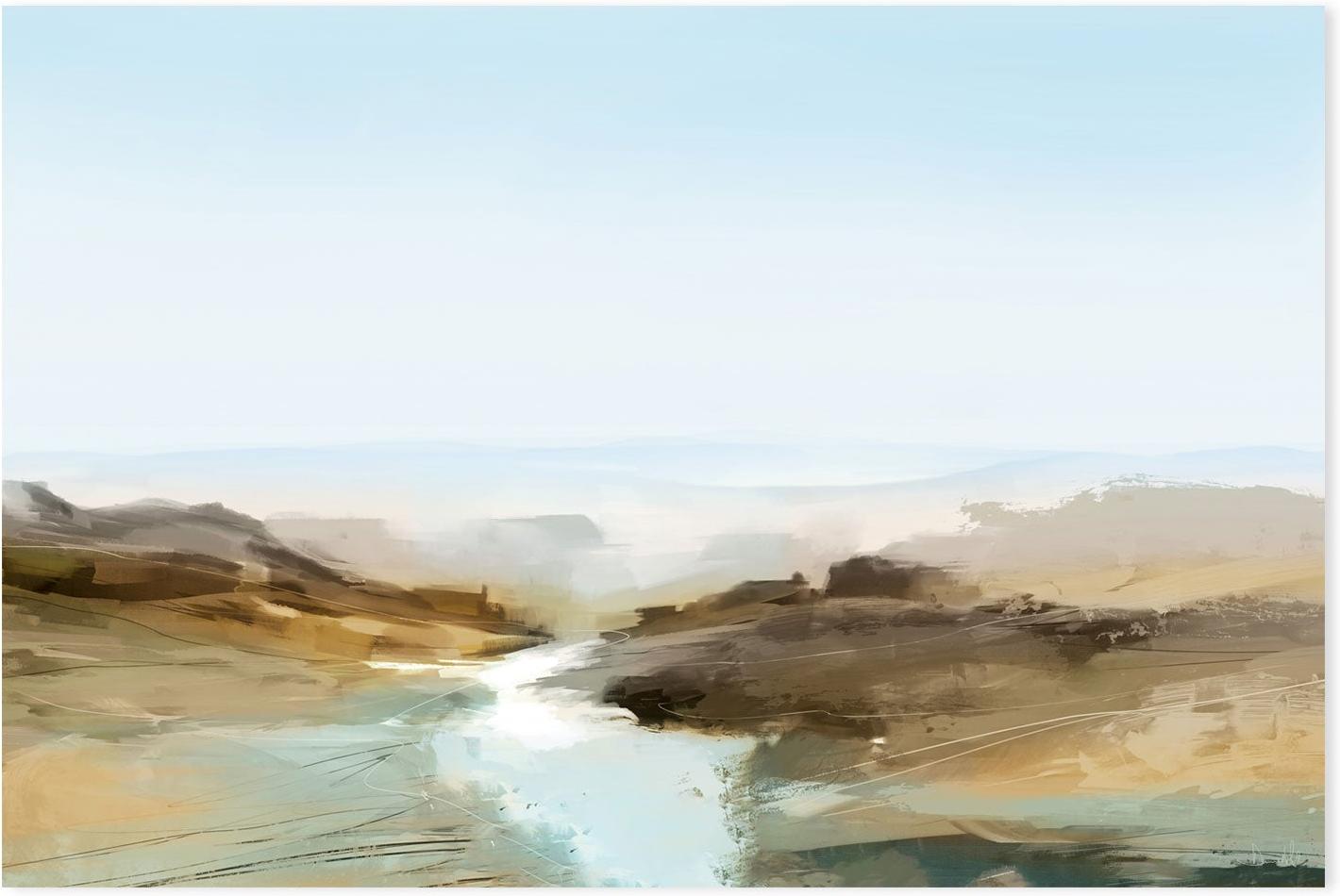 wall-art-print-canvas-poster-framed-Abstract Beach View , By Dan Hobday-GIOIA-WALL-ART