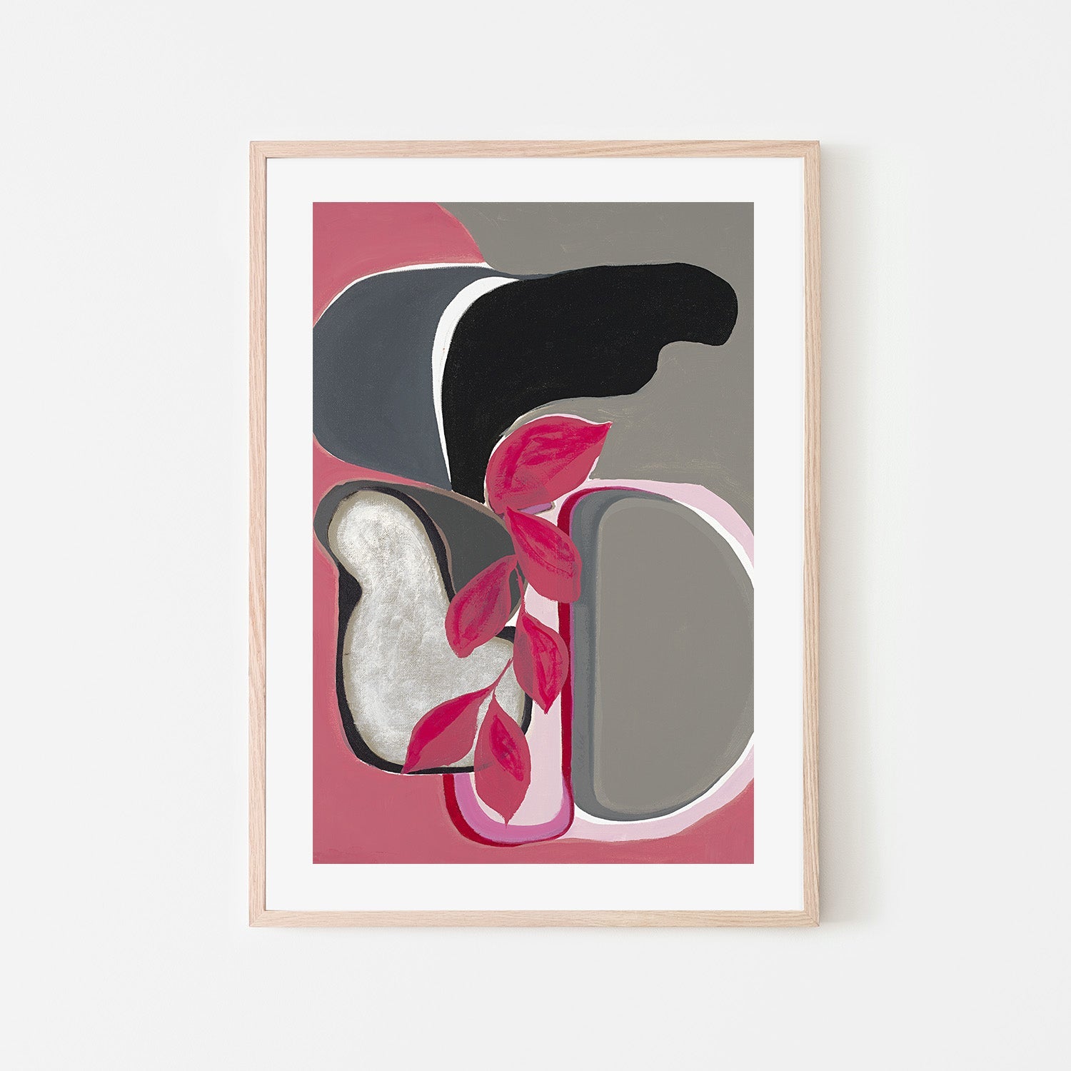 wall-art-print-canvas-poster-framed-Abstract Bloom Fuchsia , By Lynda Skye-6