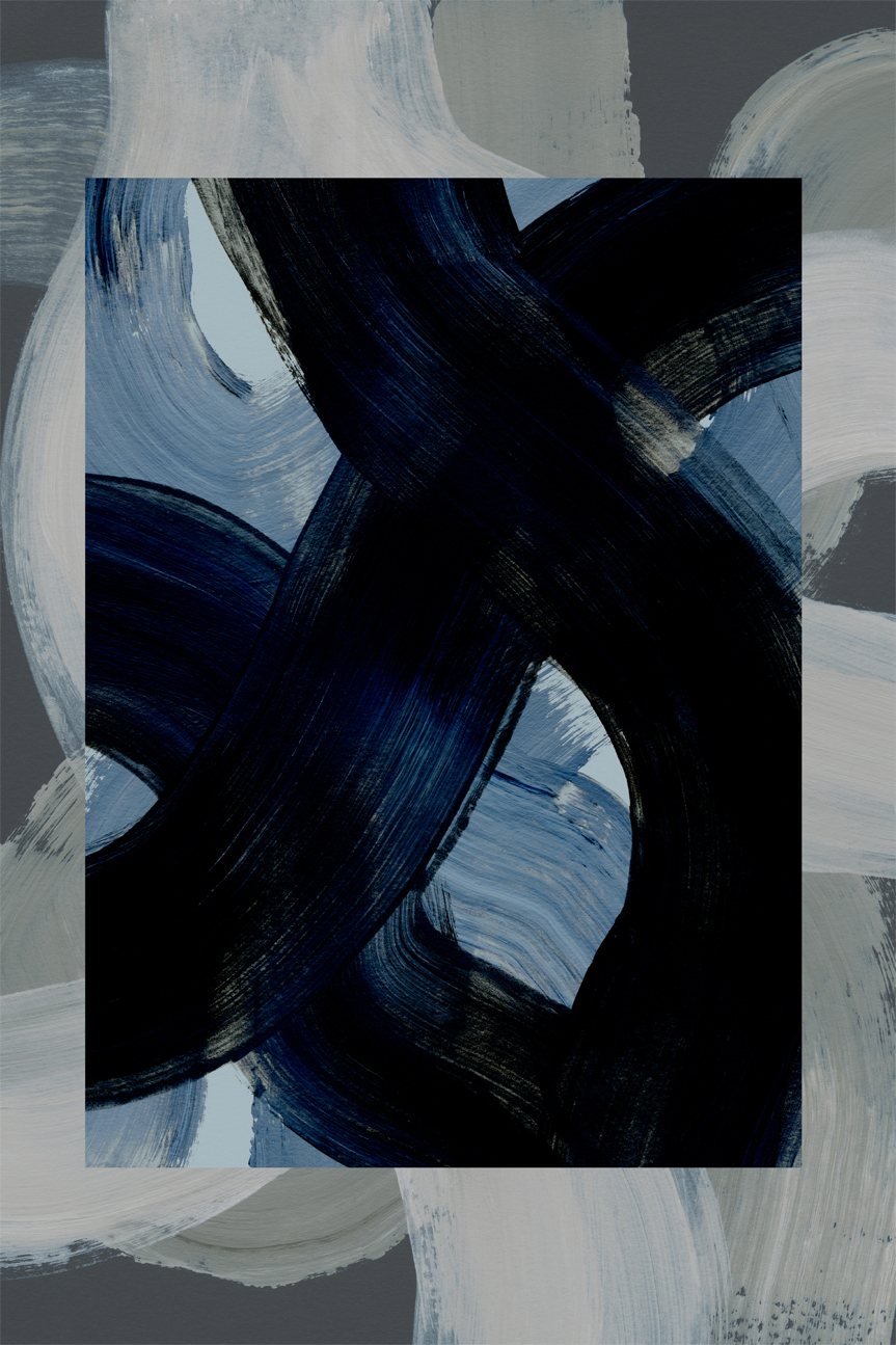 wall-art-print-canvas-poster-framed-Abstract Brush Strokes-1