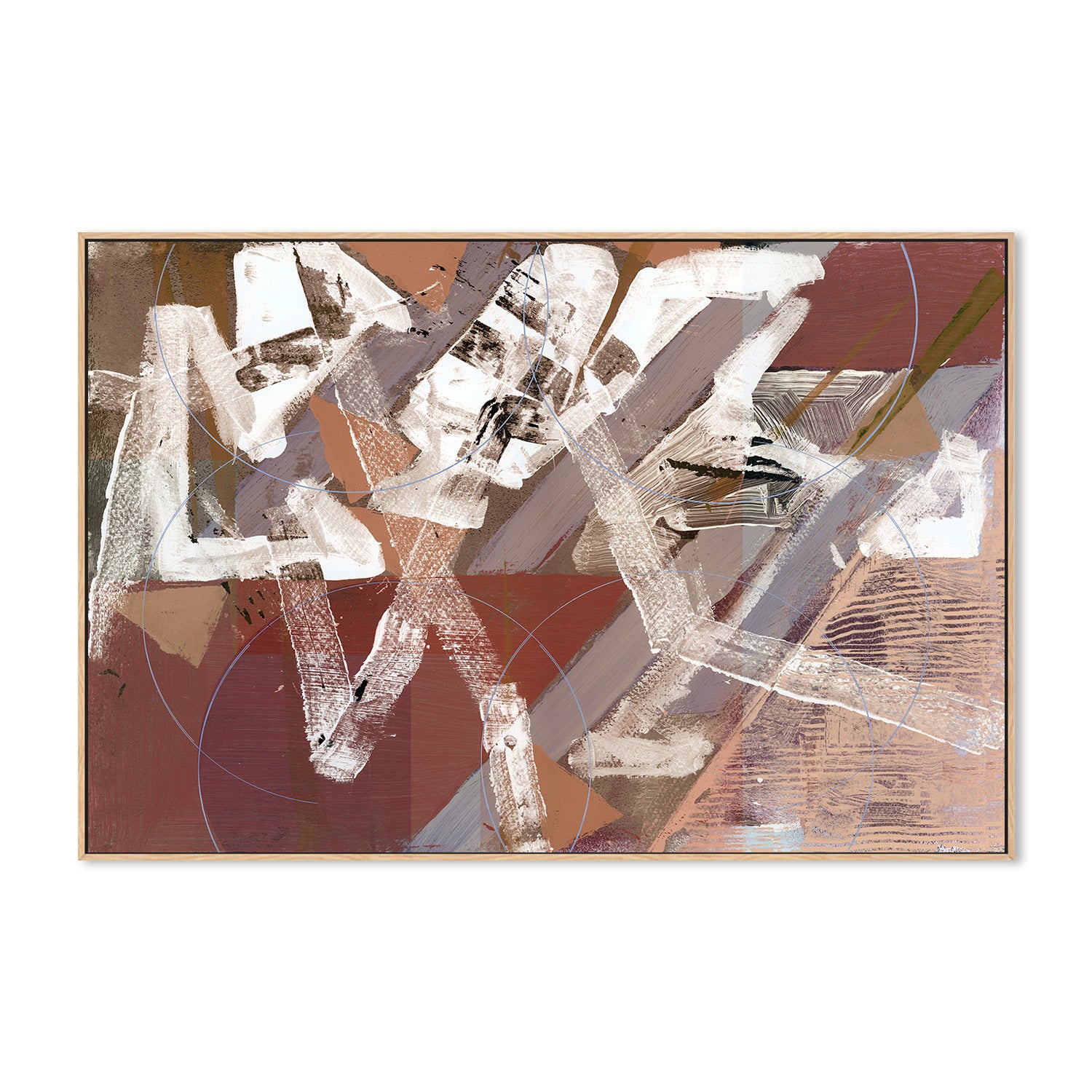 wall-art-print-canvas-poster-framed-Abstract Circles and Textures, Style B-4