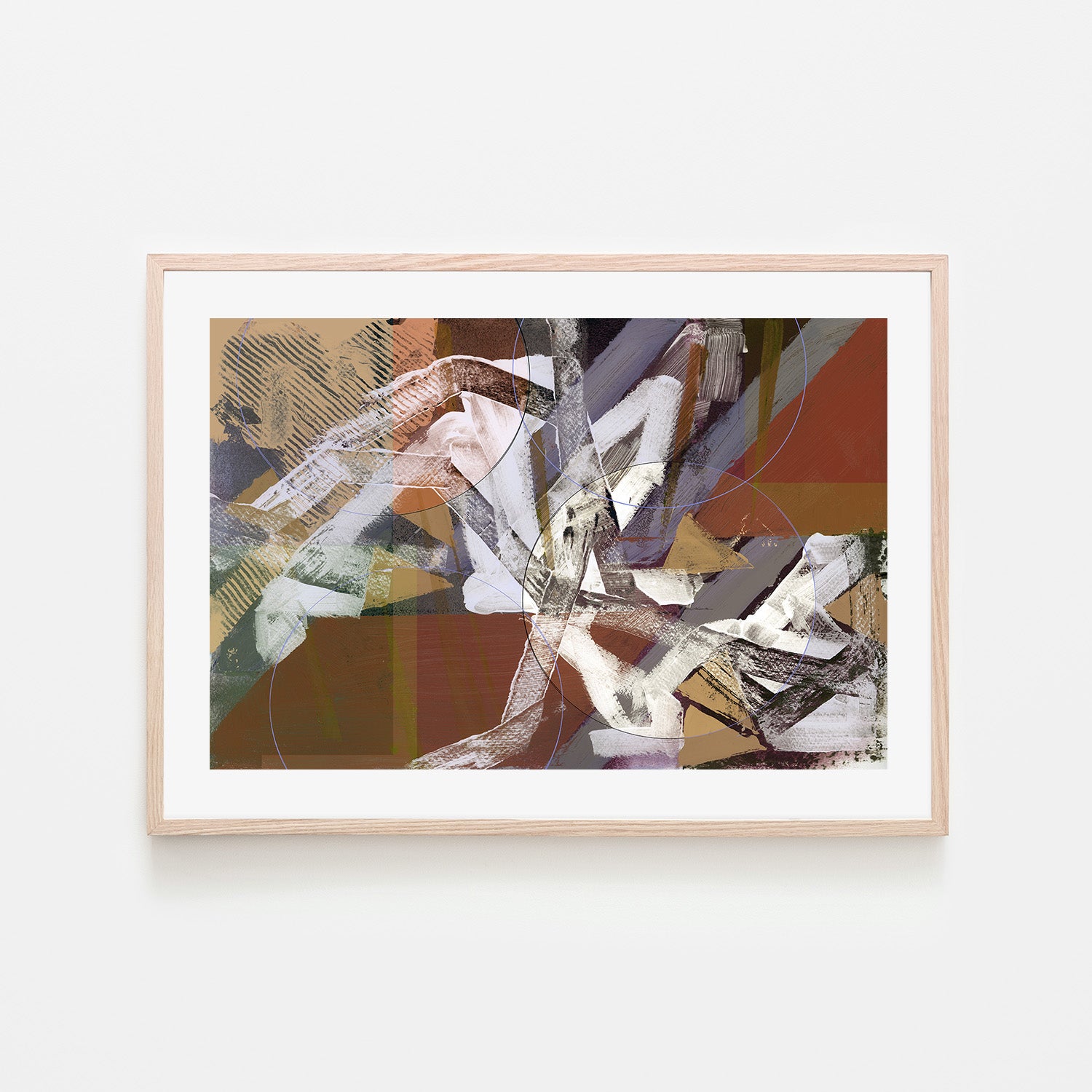 wall-art-print-canvas-poster-framed-Abstract Circles and Textures, Style C-6