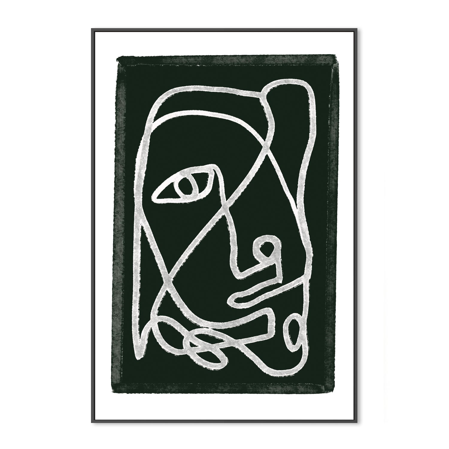 wall-art-print-canvas-poster-framed-Abstract Lined Black-4