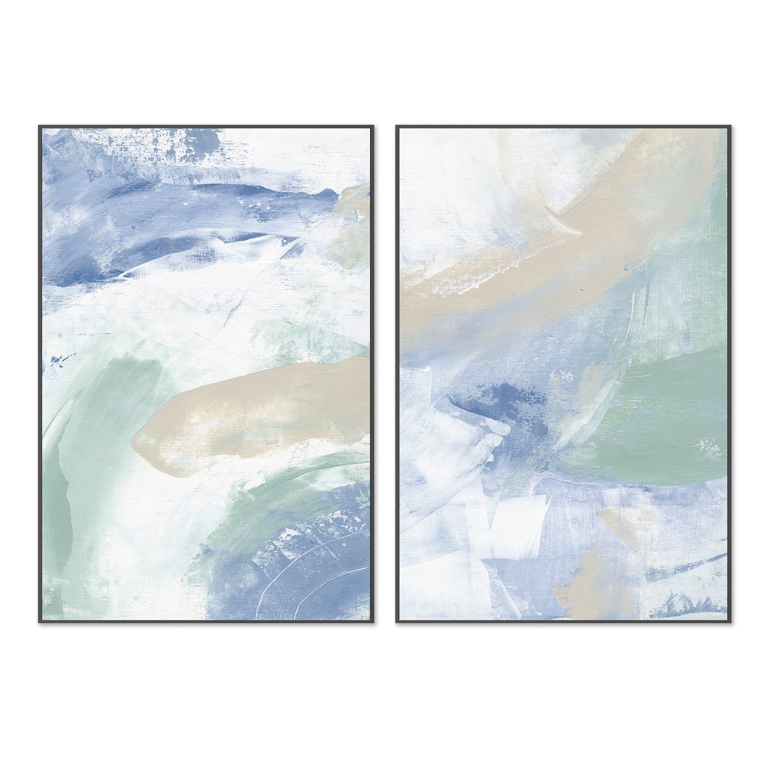 wall-art-print-canvas-poster-framed-Abstract Mist, Style A & B, Set Of 2 , By Nikita Jariwala-3