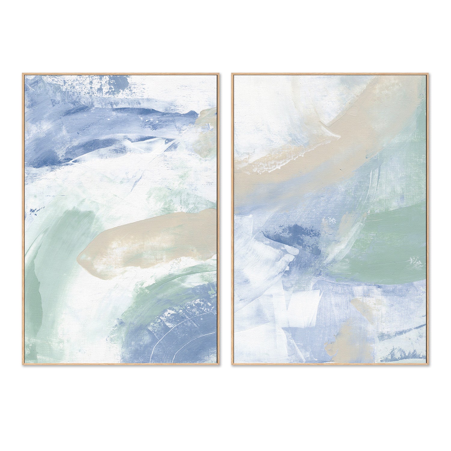 wall-art-print-canvas-poster-framed-Abstract Mist, Style A & B, Set Of 2 , By Nikita Jariwala-4