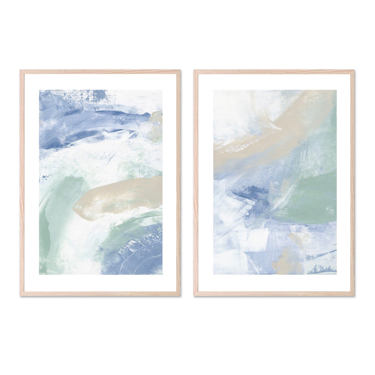 wall-art-print-canvas-poster-framed-Abstract Mist, Style A & B, Set Of 2 , By Nikita Jariwala-6