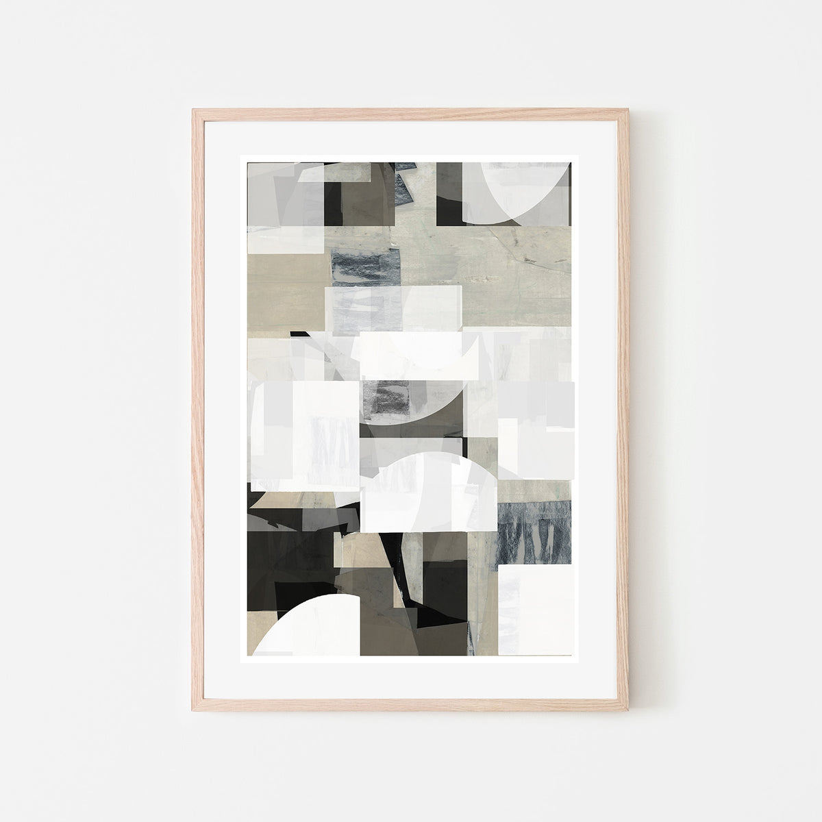 wall-art-print-canvas-poster-framed-Abstract Mocha Black White Composition, Style B-6